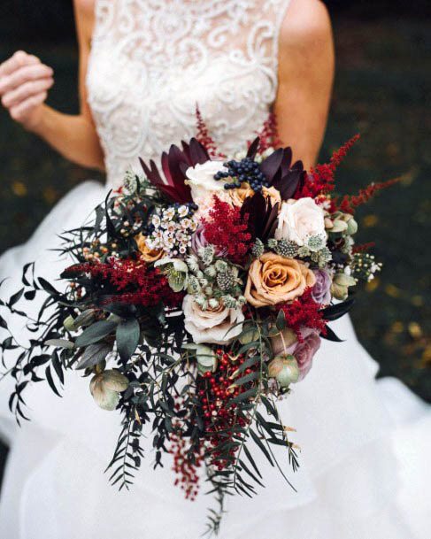 Colorful Fall Wedding Flowers
