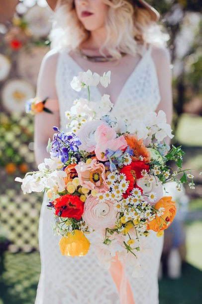 Colorful Spring Wedding Flowers