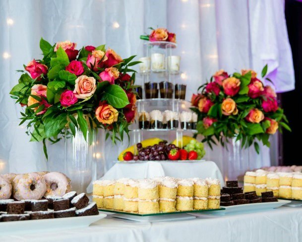 Colorful Vibrant Floral Bouquet Inspiration Delectable Desert Table Wedding Ideas