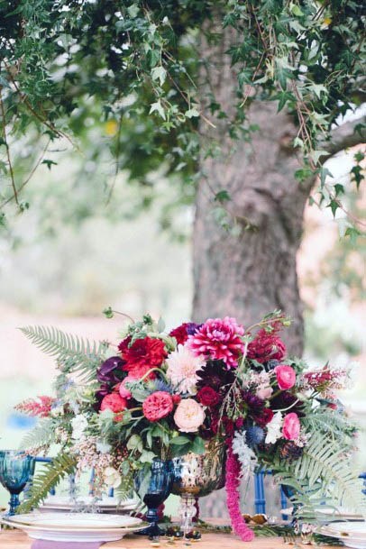 Colorful Wedding Flower Centerpiece