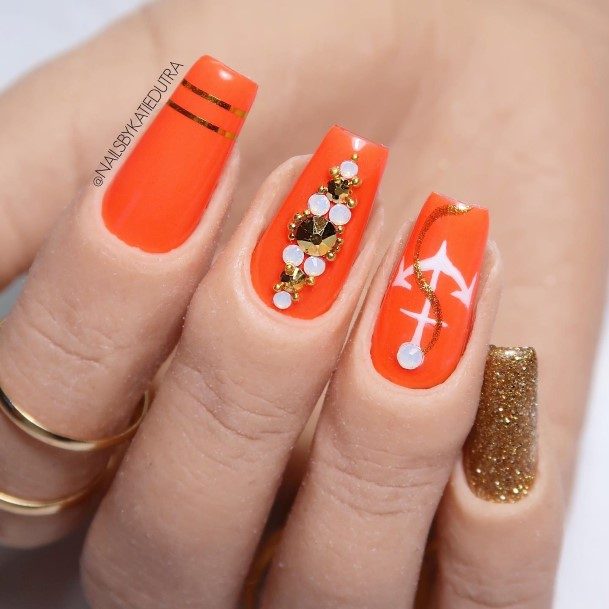 Colorful Womens Anchor Nail Design Ideas