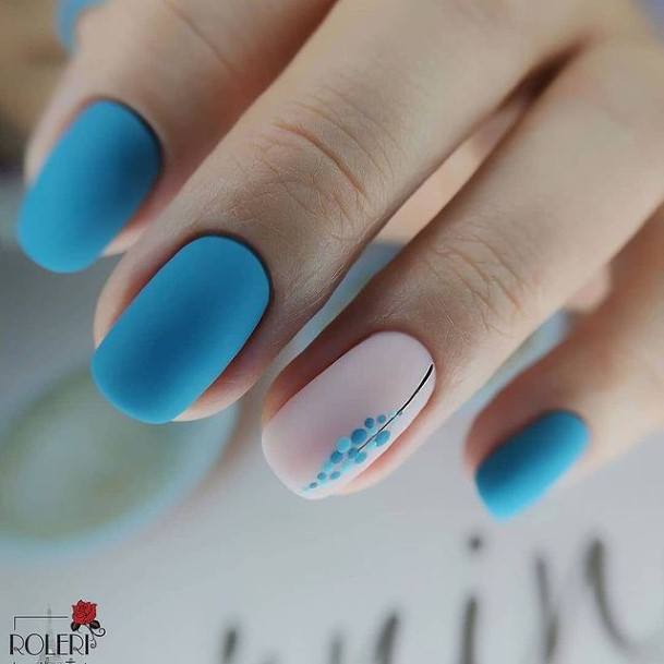 Colorful Womens Azure Nail Design Ideas