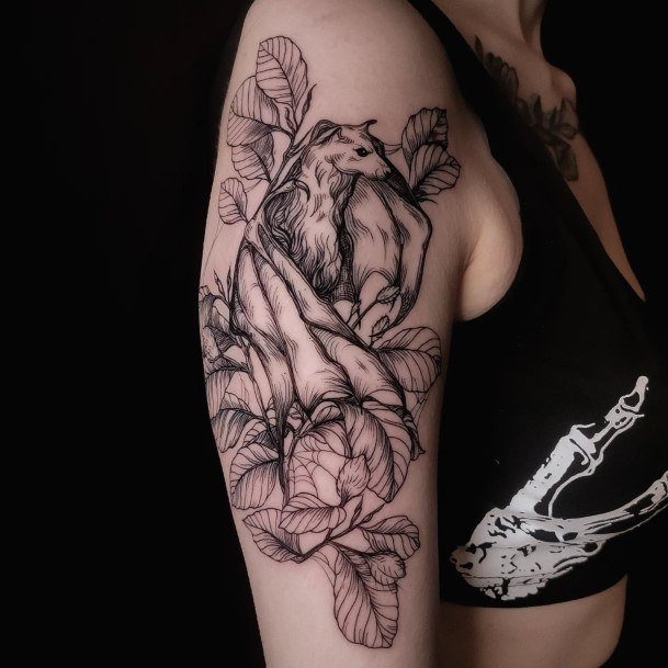 Colorful Womens Bat Tattoo Design Ideas