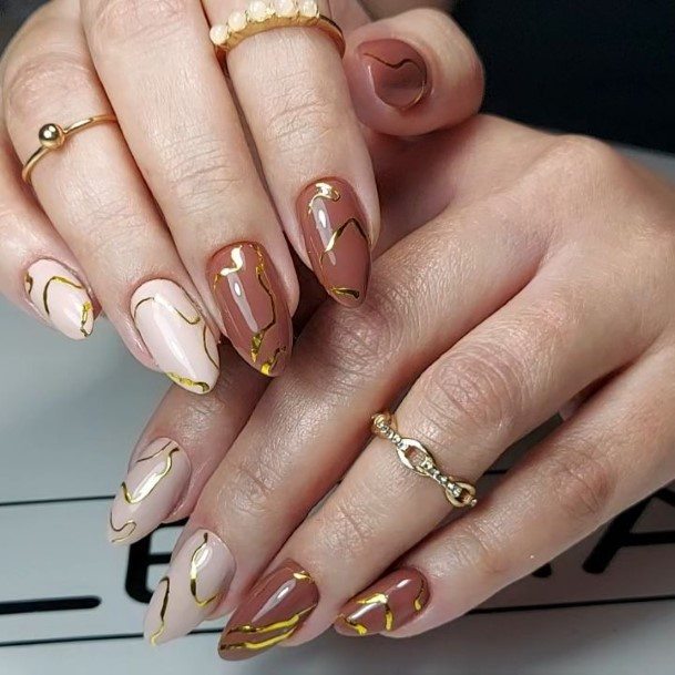 Colorful Womens Chocolate Nail Design Ideas