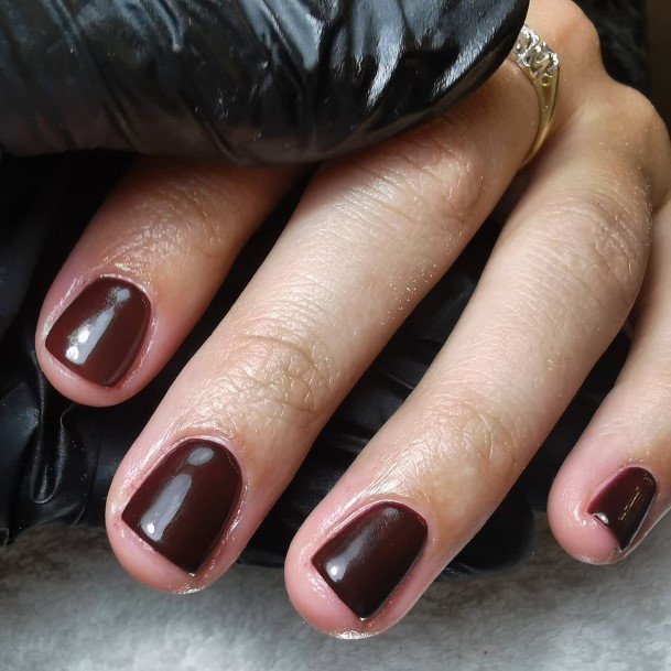 Colorful Womens Dark Brown Nail Design Ideas