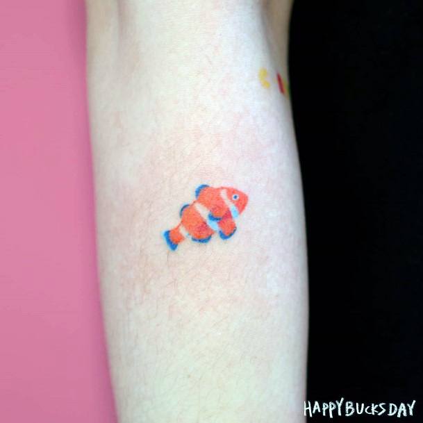 Colorful Womens Finding Nemo Tattoo Design Ideas