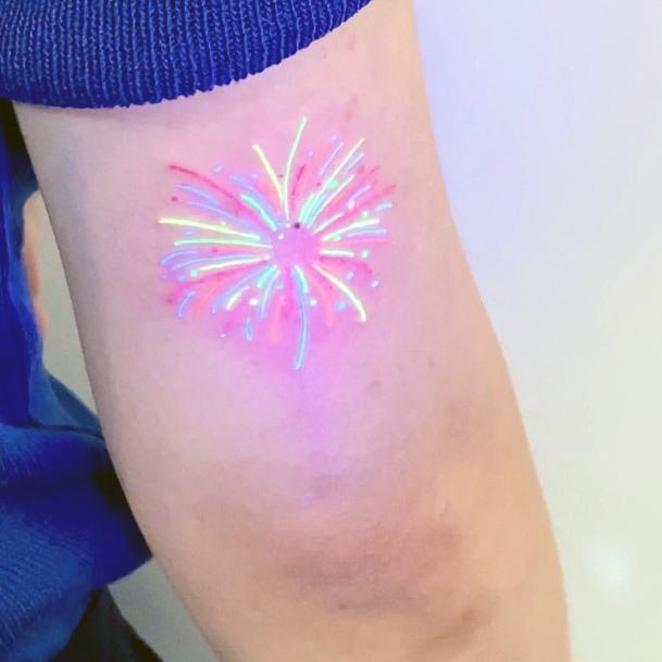 Colorful Womens Fireworks Tattoo Design Ideas