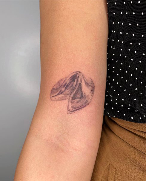 Colorful Womens Fortune Cookie Tattoo Design Ideas