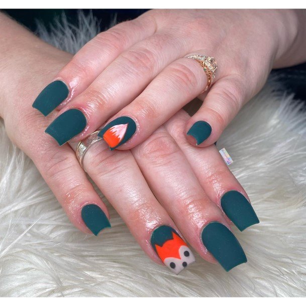 Colorful Womens Fox Nail Design Ideas