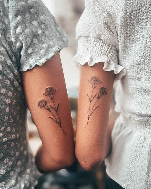 Colorful Womens Friendship Tattoo Design Ideas