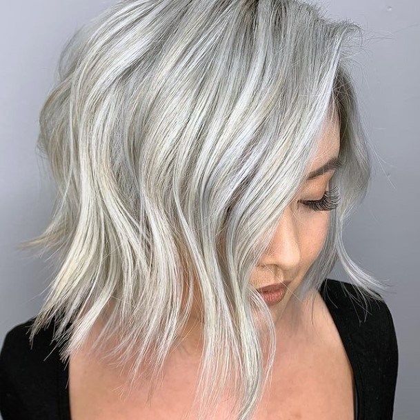 Colorful Womens Grey Ombre Hairstyles Design Ideas