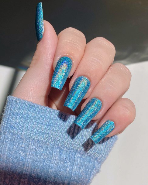 Colorful Womens Holographic Nail Design Ideas