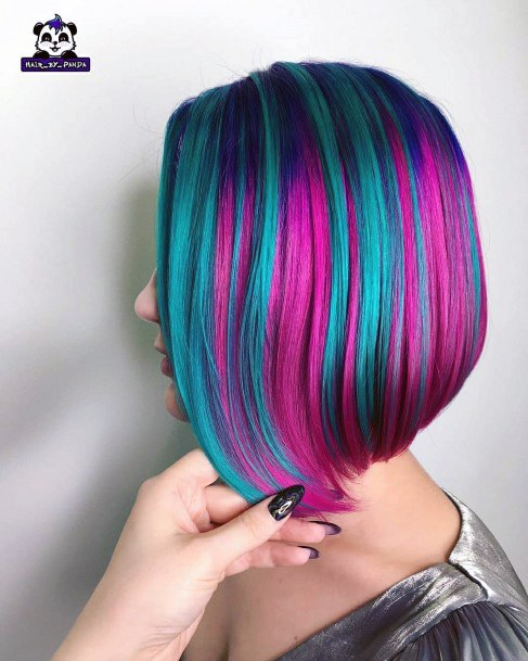 Colorful Womens Hot Pink Hairstyles Design Ideas