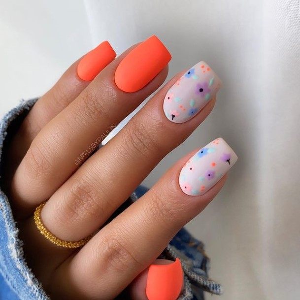 Colorful Womens Ivory Nail Design Ideas