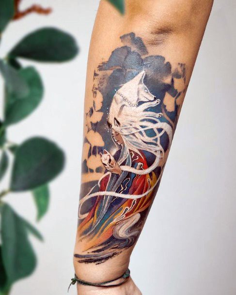 Top 100 Best Kitsune Tattoos For Women - Japanese Fox Design Ideas