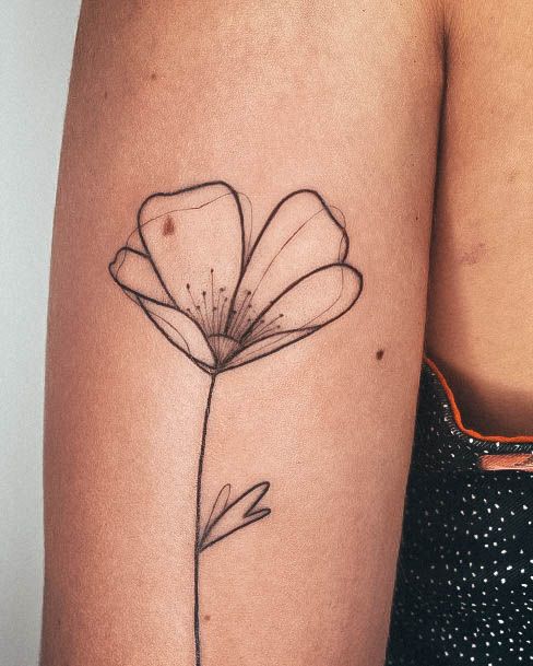 Colorful Womens Line Tattoo Design Ideas