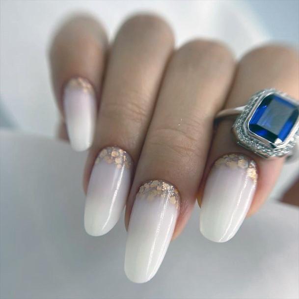 Colorful Womens Milky White Nail Design Ideas