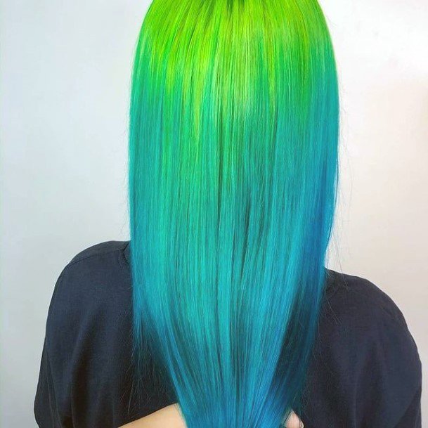 Colorful Womens Neon Hairstyles Design Ideas