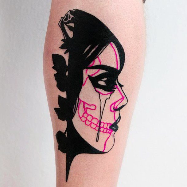 Colorful Womens Neon Tattoo Design Ideas