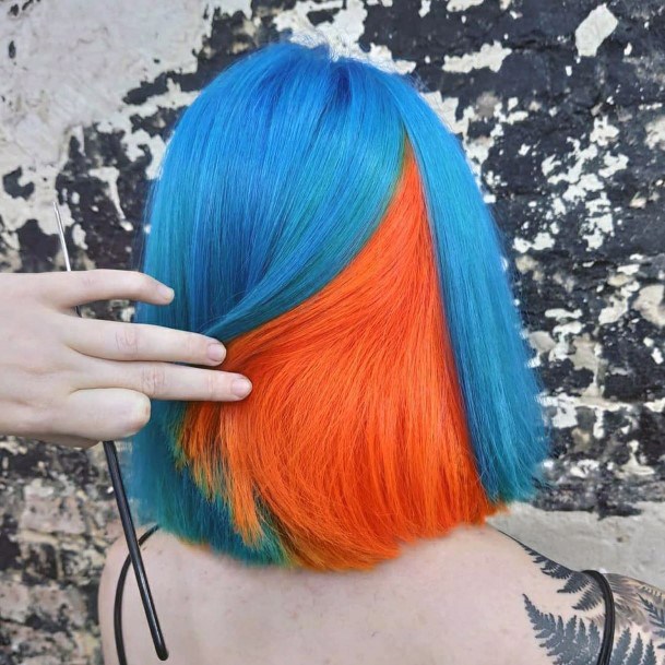 Colorful Womens Orange Hairstyles Design Ideas