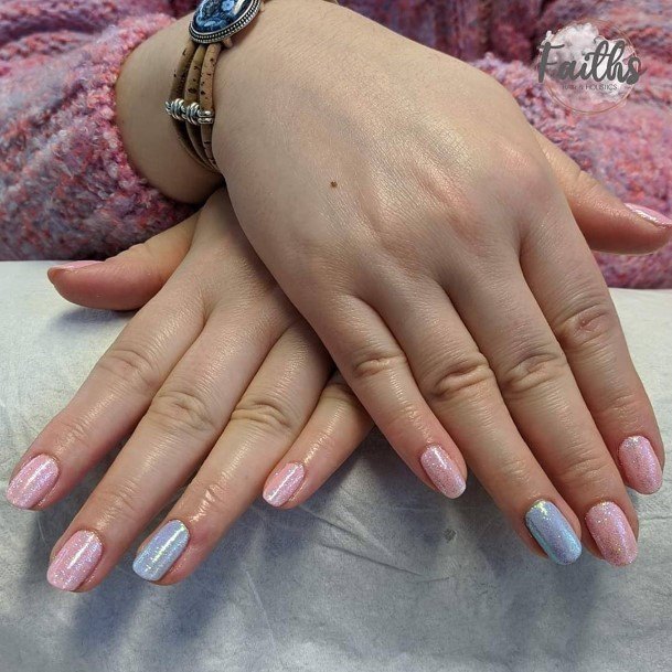 Colorful Womens Pale Pink Nail Design Ideas