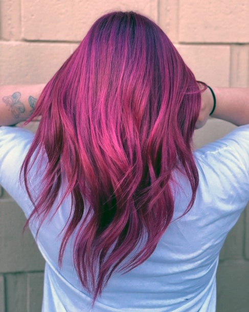 Colorful Womens Pink Hairstyles Design Ideas