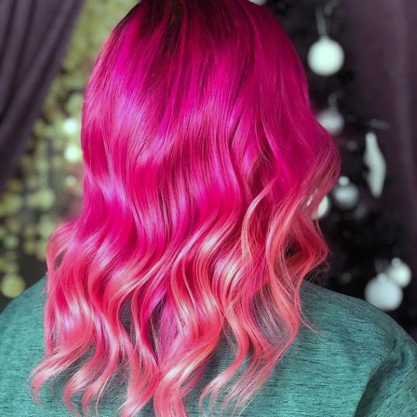 Colorful Womens Pink Ombre Hairstyles Design Ideas