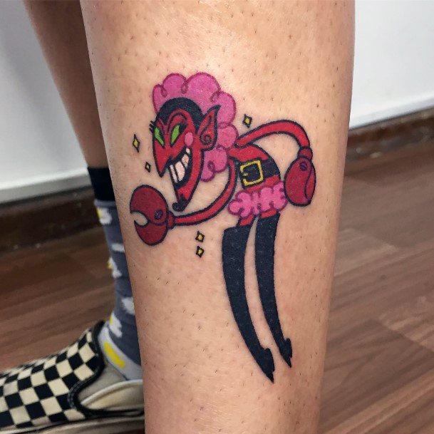 Colorful Womens Powerpuff Girls Him Tattoo Design Ideas