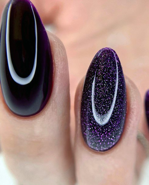 Colorful Womens Purple Dress Nail Design Ideas