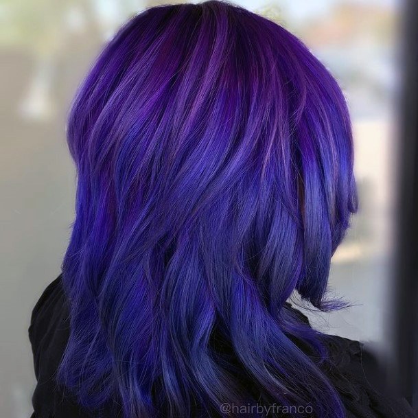 Colorful Womens Purple Hairstyles Design Ideas