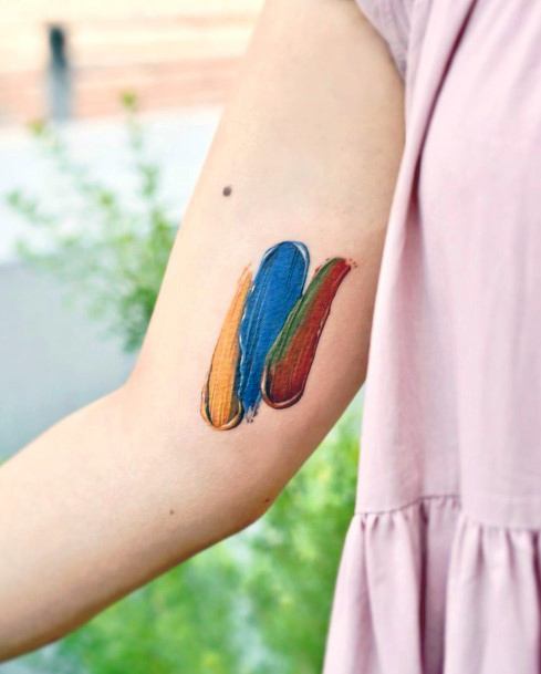 Colorful Womens Rainbow Tattoo Design Ideas
