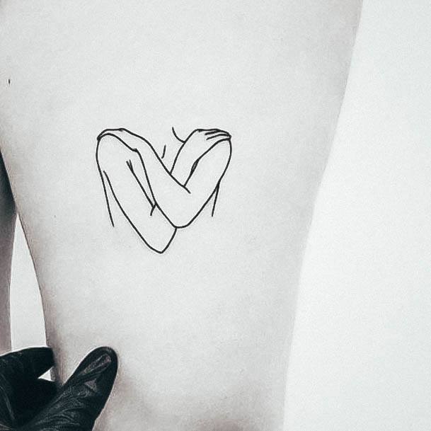 Colorful Womens Self Love Tattoo Design Ideas