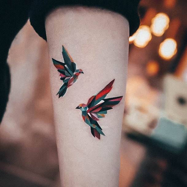 Colorful Womens Small Meaningful Tattoo Design Ideas