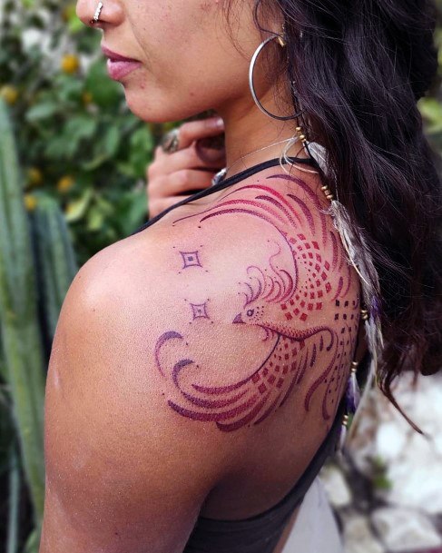 Colorful Womens Spiritual Tattoo Design Ideas