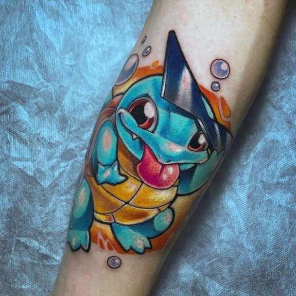 Colorful Womens Squirtle Tattoo Design Ideas