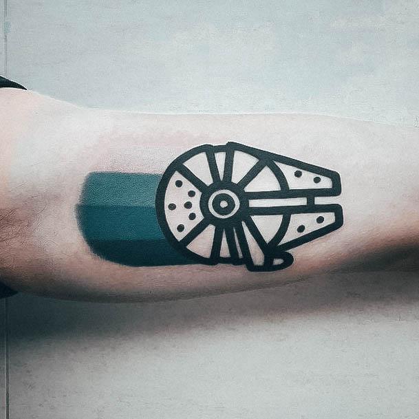 Colorful Womens Star Wars Tattoo Design Ideas