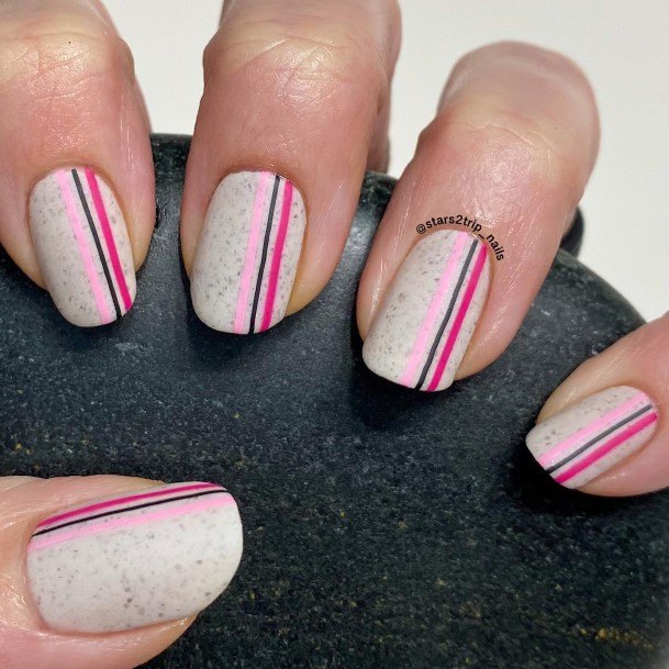 Colorful Womens Striped Nail Design Ideas