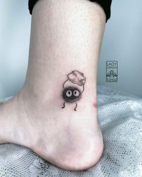 Colorful Womens Susuwatari Tattoo Design Ideas