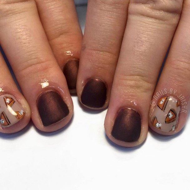 Colorful Womens Thanksgiving Nail Design Ideas