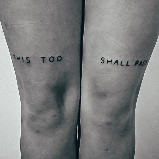 Colorful Womens This Too Shall Pass Tattoo Design Ideas