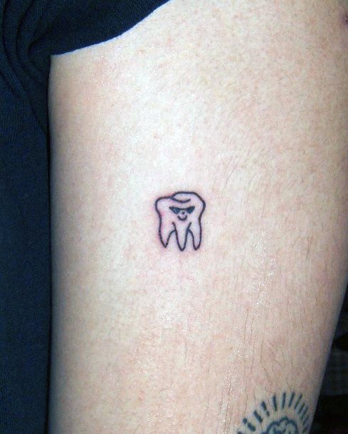 Colorful Womens Tooth Tattoo Design Ideas