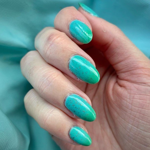 Colorful Womens Turquoise Nail Design Ideas