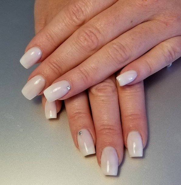 Colorful Womens White Square Nail Design Ideas