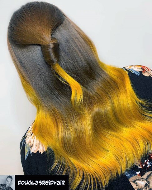 Colorful Womens Yellow Hairstyles Design Ideas