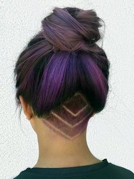 Coloured Shaved Hairstyles For Women