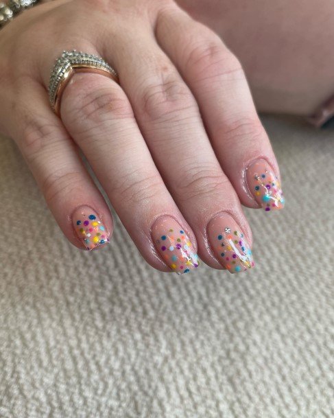 Confetti Nails For Girls