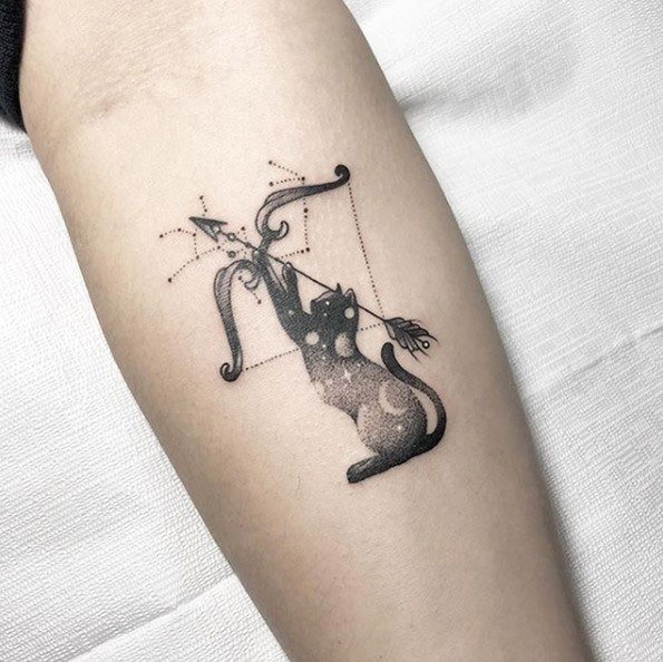 Constellation Awesome Sagittarius Tattoos For Women Outer Space
