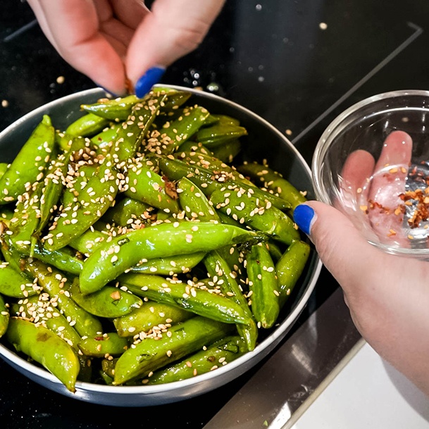 Cooking Ingredients Stir Fry Sesame Seed Sugar Snap Peas Recipe