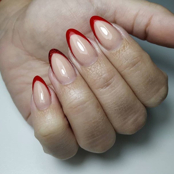 Cool Almond French Nails For Women