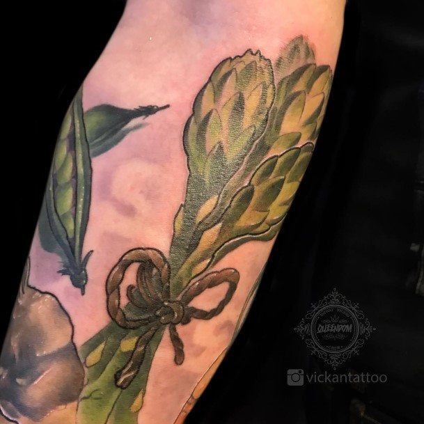 Cool Asparagus Tattoos For Women